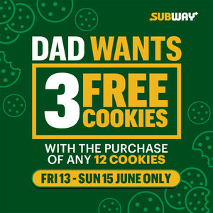 12 Cookies + 3 FREE COOKIES